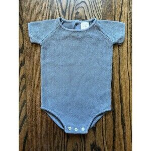Lil Legs Blue Knit Romper (12M)